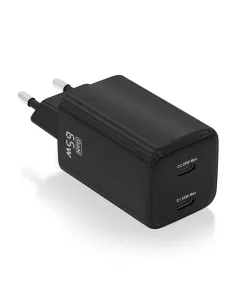 AISENS Cargador Gan 65W, 2xUSB-C PD3.0 QD4.0, Negro