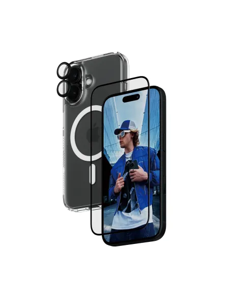 PanzerGlass ® 3-in-1 Protection Bundle iPhone 16 Protector de pantalla Apple 1 pieza(s)