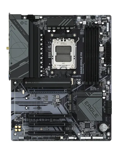 GIGABYTE B650 EAGLE AX Placa base - AMD Ryzen serie 9000, VRM de 12+2+2 fases, hasta 7600 MHz DDR5 (OC), 1xPCIe 5.0 + 2xPCIe