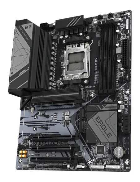 GIGABYTE B650 EAGLE AX Placa base - AMD Ryzen serie 9000, VRM de 12+2+2 fases, hasta 7600 MHz DDR5 (OC), 1xPCIe 5.0 + 2xPCIe