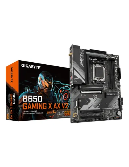 GIGABYTE B650 GAMING X AX V2 Placa base - AMD Ryzen serie 9000, VRM de 8+2+2 fases, hasta 8000 MHz DDR5 (OC), 1xPCIe 5.0 +