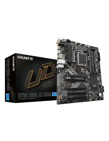 GIGABYTE B760 DS3H AX DDR4 Placa Base - Compatible con procesadores Intel Core de 14ª generación, VRM digital de 8+2+1 fases,