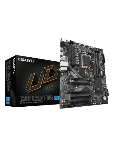 GIGABYTE B760 DS3H DDR4 Placa base - Soporta CPUs Intel Core de 14ª generación, VRM digital de 18+2+1 fases, hasta 5333MHz DDR4