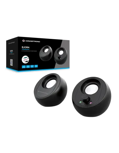 Conceptronic BJORN01B altavoz De 2 vías Negro Inalámbrico y alámbrico 10 W