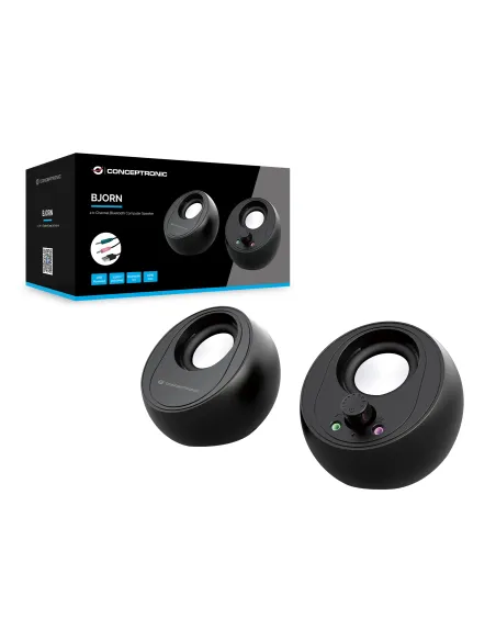Conceptronic BJORN01B altavoz De 2 vías Negro Inalámbrico y alámbrico 10 W