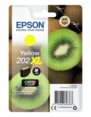 Epson Kiwi Singlepack Yellow 202XL Claria Premium Ink