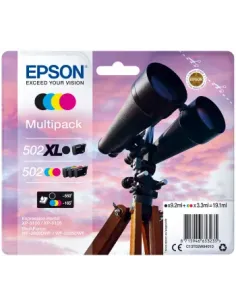 Epson 502 XL cartucho de tinta 4 pieza(s) Original Alto rendimiento (XL) Negro, Azul, Magenta, Amarillo
