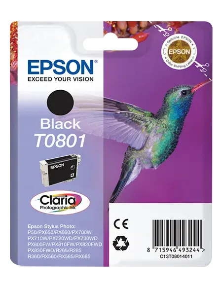 Epson Hummingbird Cartucho T0801 negro