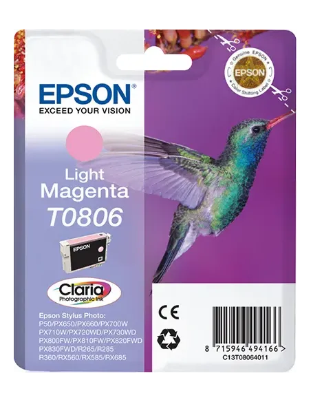 Epson Hummingbird Cartucho T0806 magenta claro