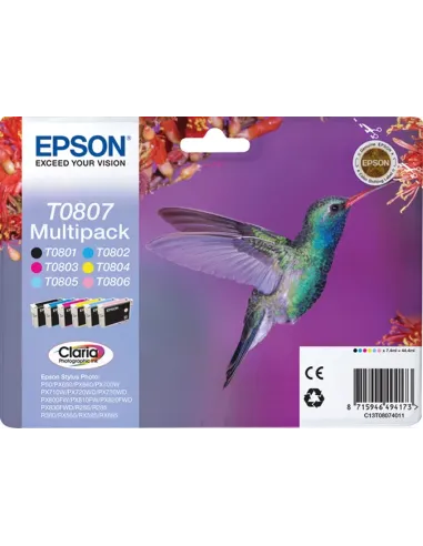 Epson Hummingbird Multipack T0807 6 colores