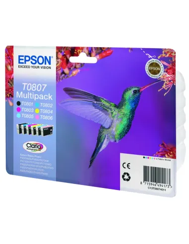Epson Hummingbird Multipack T0807 6 colores
