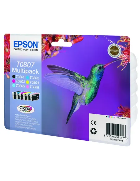 Epson Hummingbird Multipack T0807 6 colores