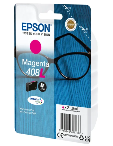 Epson Singlepack Magenta 408L DURABrite Ultra Ink