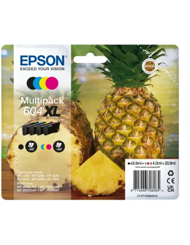 Epson 604XL cartucho de tinta 4 pieza(s) Original Alto rendimiento (XL) Negro, Cian, Magenta, Amarillo