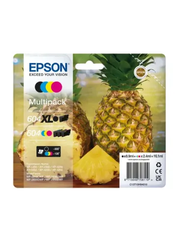 Epson 604XL cartucho de tinta 4 pieza(s) Original Alto rendimiento (XL) Negro, Cian, Magenta, Amarillo