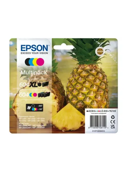 Epson 604XL cartucho de tinta 4 pieza(s) Original Alto rendimiento (XL) Negro, Cian, Magenta, Amarillo
