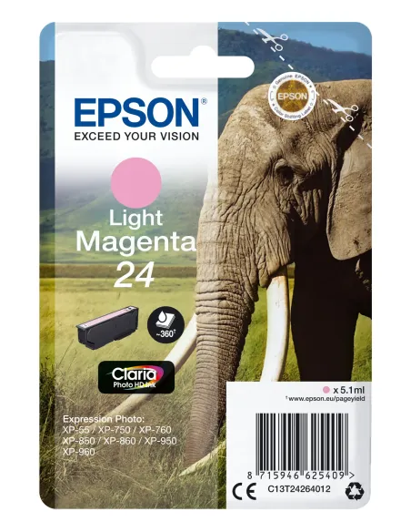 Epson Elephant Cartucho 24 magenta claro