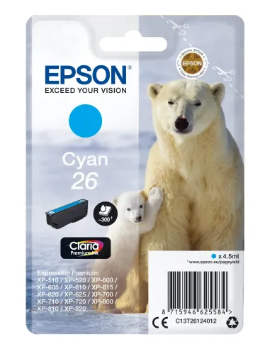 Epson Polar bear Cartucho 26 cian