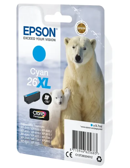 Epson Polar bear Cartucho 26XL cian