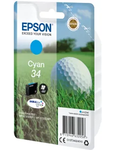 Epson Golf ball Singlepack Cyan 34 DURABrite Ultra Ink 2
