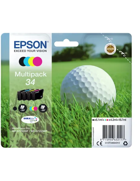 Epson Golf ball Multipack 4-colours 34 DURABrite Ultra Ink