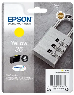 Epson Padlock Singlepack Yellow 35 DURABrite Ultra Ink