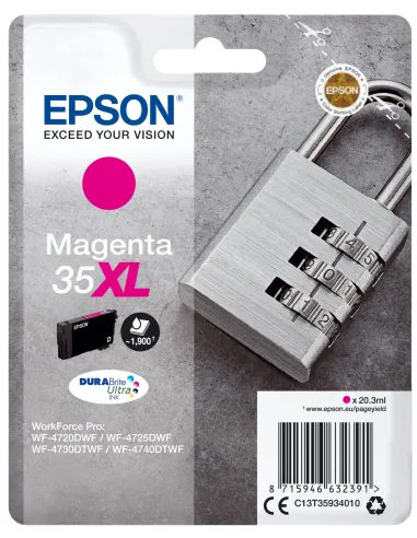 Epson Padlock Singlepack Magenta 35XL DURABrite Ultra Ink