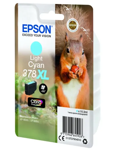 Epson Squirrel Singlepack Light Cyan 378XL Claria Photo HD Ink