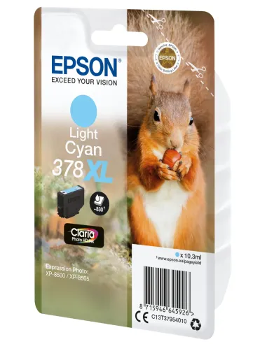 Epson Squirrel Singlepack Light Cyan 378XL Claria Photo HD Ink