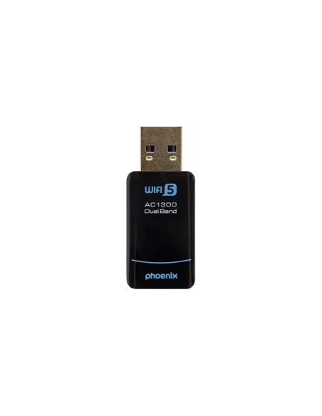 Phoenix nano adaptador usb receptor red inalámbrico 1300mbps dual band