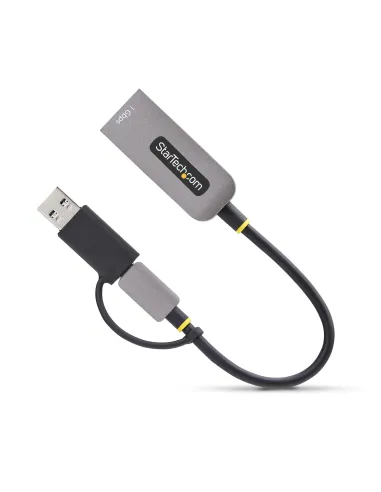 StarTech.com Adaptador USB-C a Ethernet con Dongle USB-A - Adaptador de Red USB Tipo C - Adaptador Ethernet - 10 100 1000Mbps -