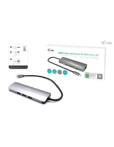 i-tec Metal USB-C Nano Docking Station 4K HDMI LAN + Power Delivery 100 W