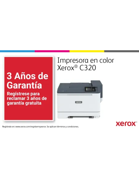 Xerox C320 A4 33 ppm Impresora inalámbrica a doble cara PS3 PCL5e 6 2 bandejas Total 251 hojas