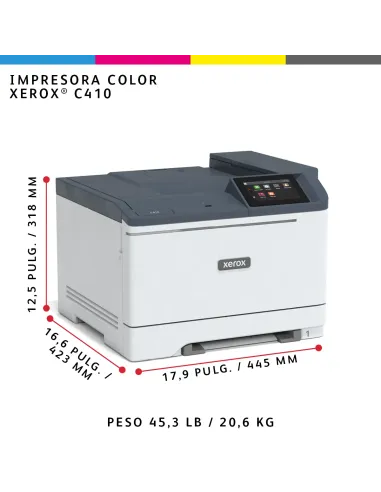 Xerox C410 A4 40 ppm Impresora a doble cara PS3 PCL5e 6 2 bandejas 251 hojas