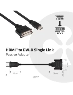 CLUB3D HDMI to DVI Single Link Passive Adapter 2