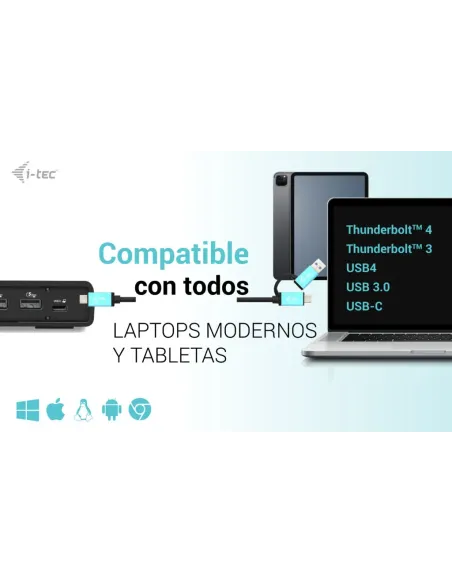 i-tec USB 3.0   USB-C   Thunderbolt 3 Dual Display Docking Station Gen2 + Power Delivery 100W
