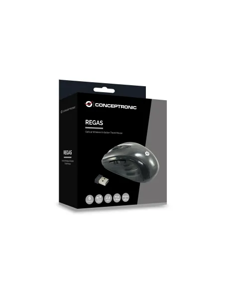 Conceptronic CLLM5BTRVWL ratón Viajes mano derecha RF inalámbrico Óptico 1600 DPI