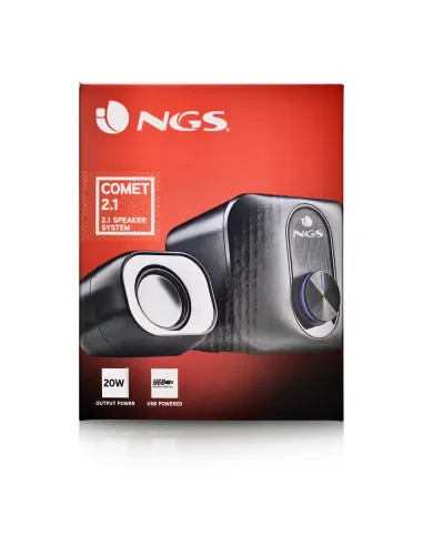 NGS COMET 2.1 conjunto de altavoces 11 W Universal Negro, Blanco 2.1 canales De 2 vías 3 W