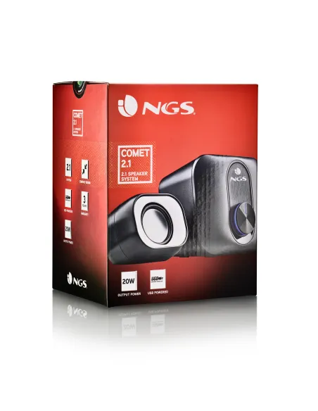 NGS COMET 2.1 conjunto de altavoces 11 W Universal Negro, Blanco 2.1 canales De 2 vías 3 W