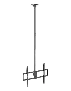 AISENS Soporte de techo pro giratorio, inclinable, extensible y nivelable para monitor TV 80kg de 50-100, Negro