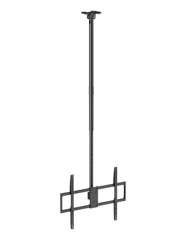 AISENS Soporte de techo pro giratorio, inclinable, extensible y nivelable para monitor TV 80kg de 50-100, Negro