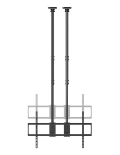 AISENS Soporte de Techo PRO Inclinable, Extensible y Nivelable para Monitor TV 120kg de 60-120, Negro 2