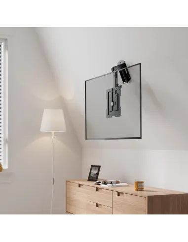 AISENS Soporte de Techo Giratorio, Plegable para Monitor TV 20Kg de 19-43, Negro