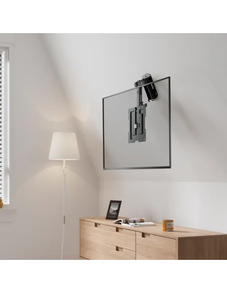 AISENS Soporte de Techo Giratorio, Plegable para Monitor TV 20Kg de 19-43, Negro