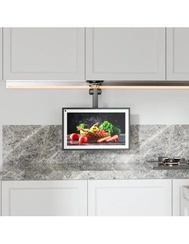 AISENS Soporte de Techo Giratorio, Plegable para Monitor TV 20Kg de 19-43, Negro