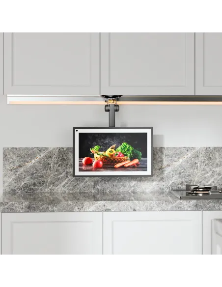 AISENS Soporte de Techo Giratorio, Plegable para Monitor TV 20Kg de 19-43, Negro