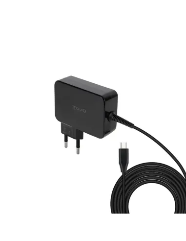 TooQ Cargador de portátil GAN USB-C PD3.0 90W, Negro