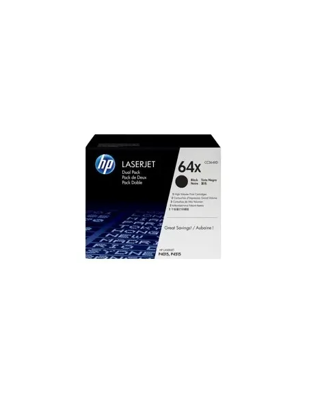 HP Pack de ahorro de 2 cartuchos de tóner original LaserJet HP 504X de alta capacidad negro