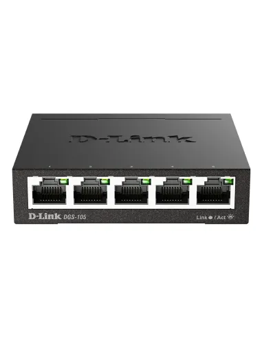 D-Link DGS-105 No administrado L2 Gigabit Ethernet (10 100 1000) Negro