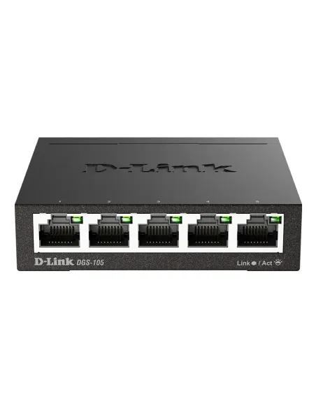 D-Link DGS-105 No administrado L2 Gigabit Ethernet (10 100 1000) Negro